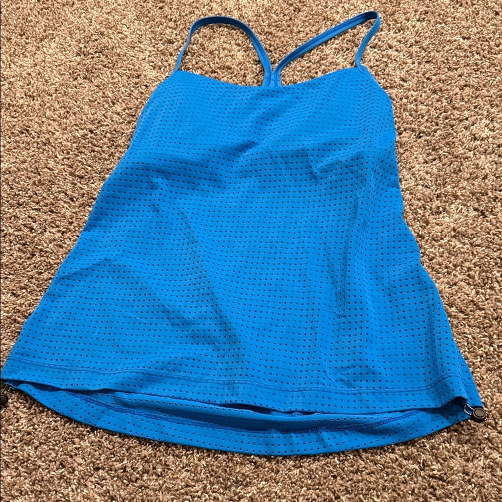 Nike Women's Vibrant Blue Sports Bra tank Large USED