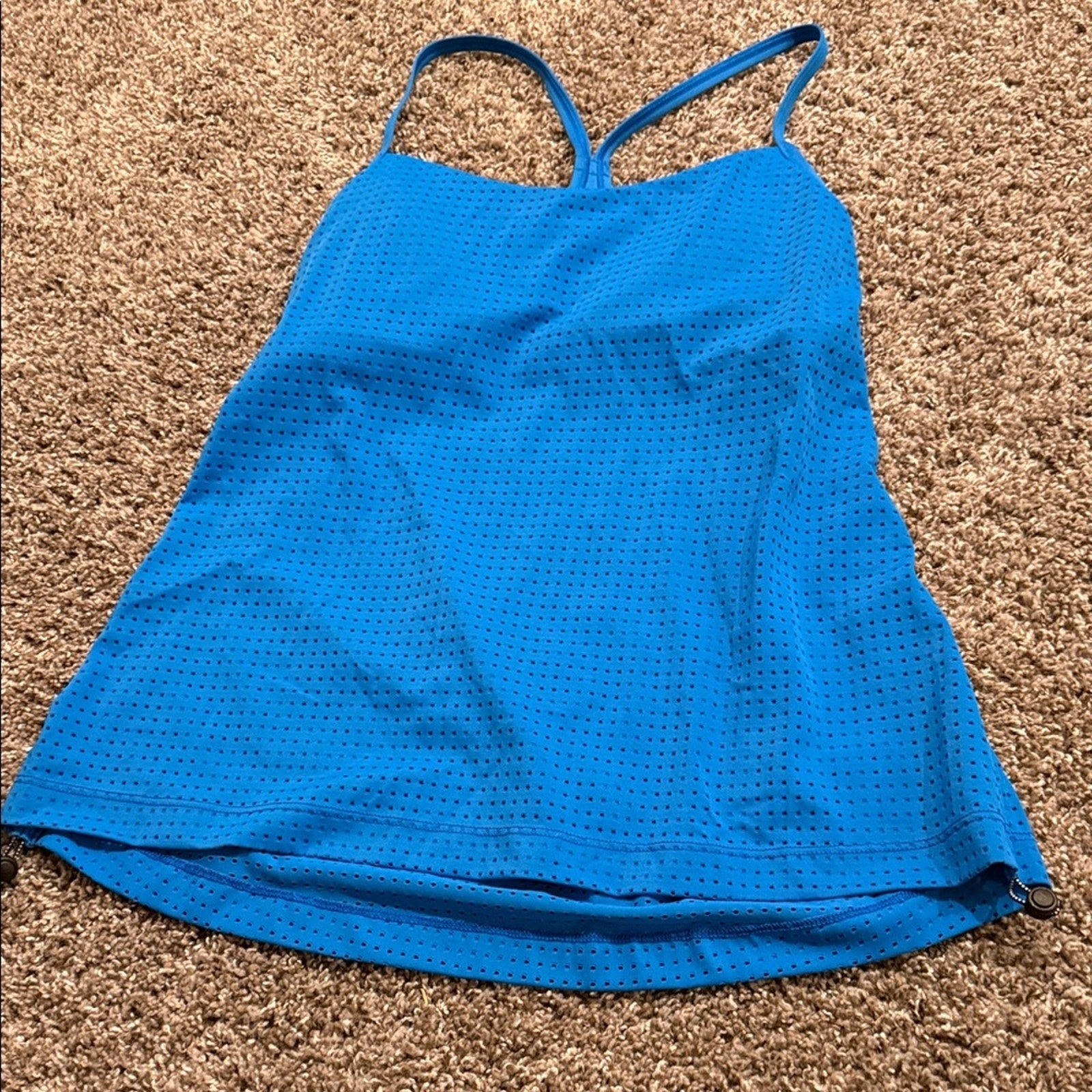 Nike Women's Vibrant Blue Sports Bra tank Large USED
