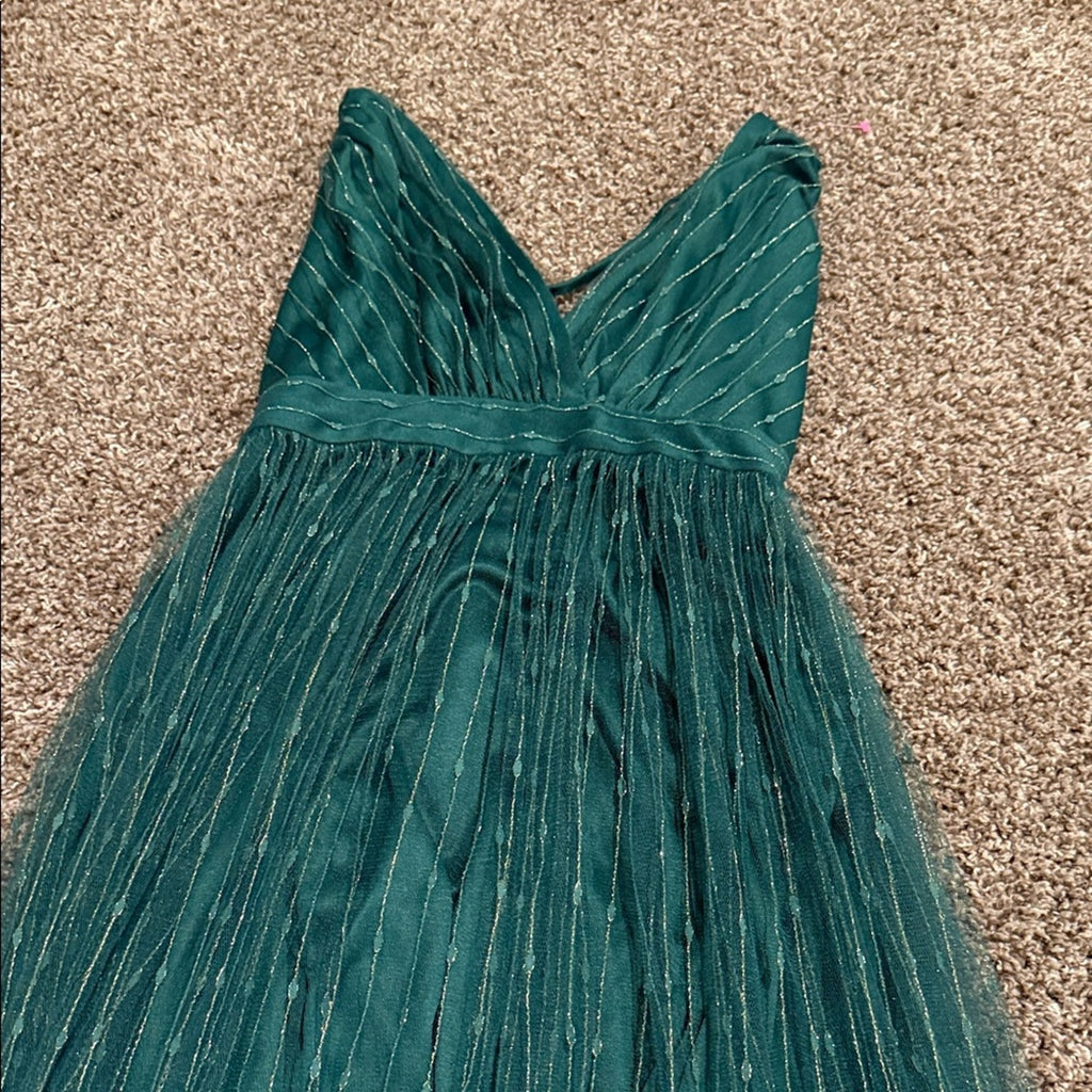 New woman’s small dress Elegant Teal long NEW