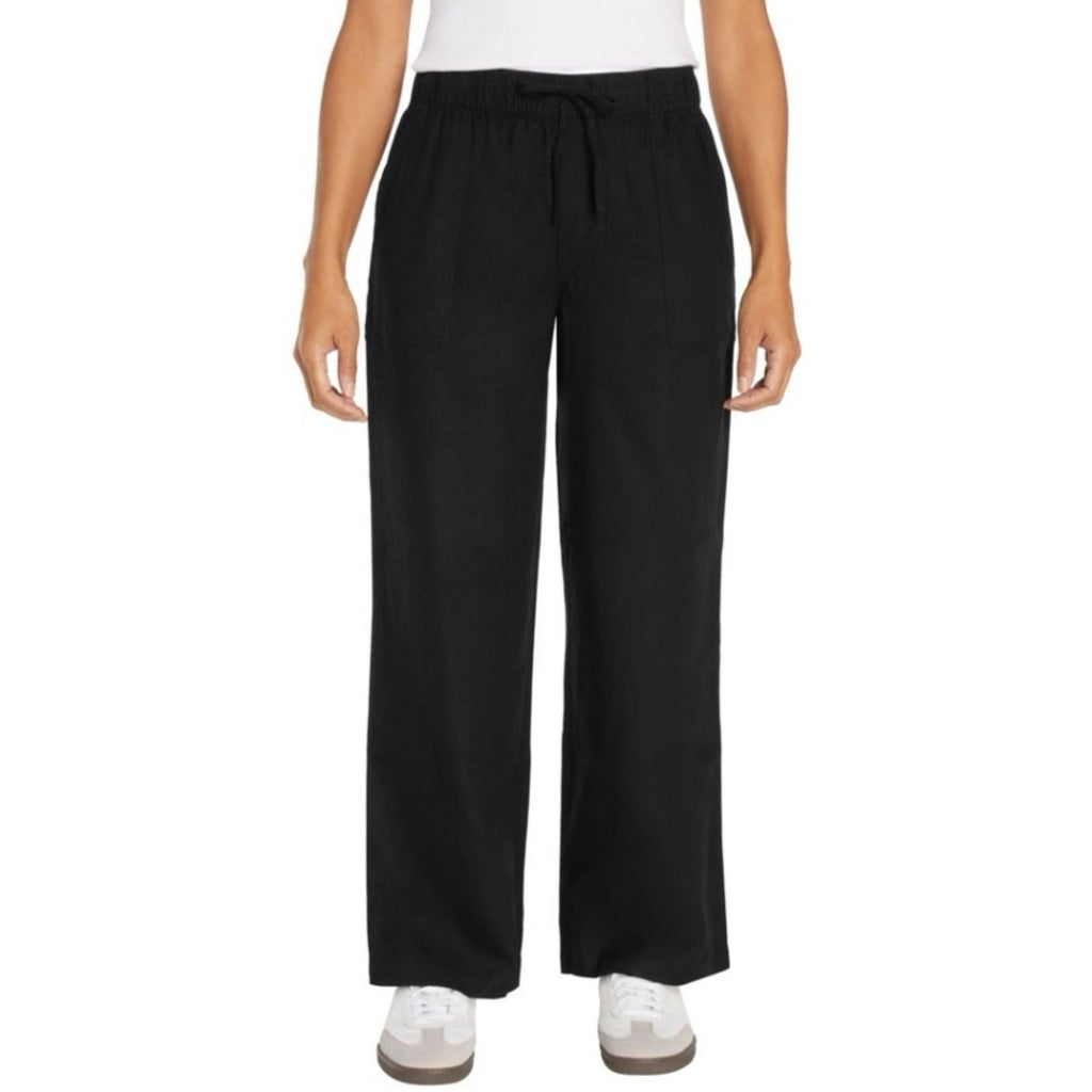GAP Midnight Black Relaxed Pants xl linen woman's new
