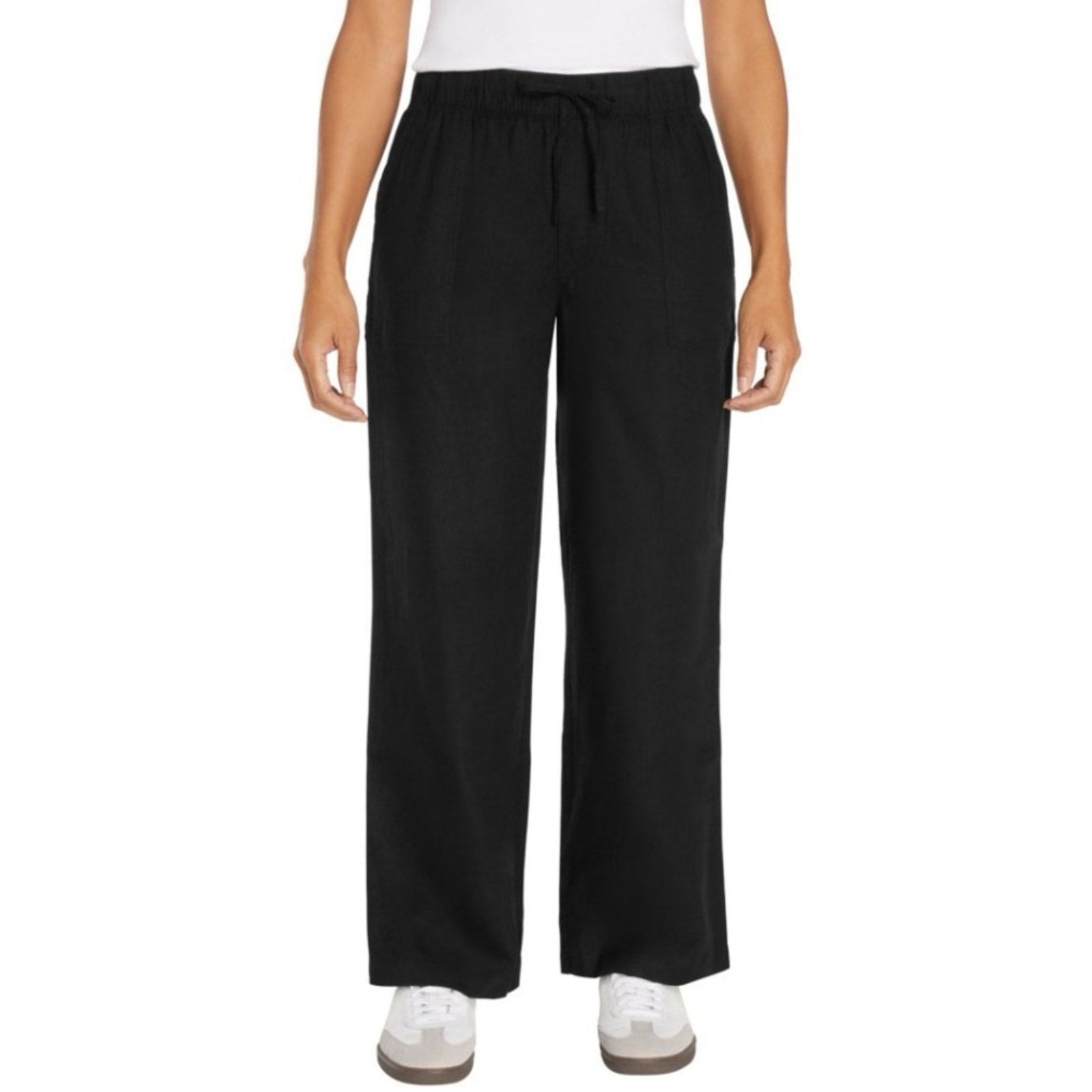 GAP Midnight Black Relaxed Pants xl linen woman's new