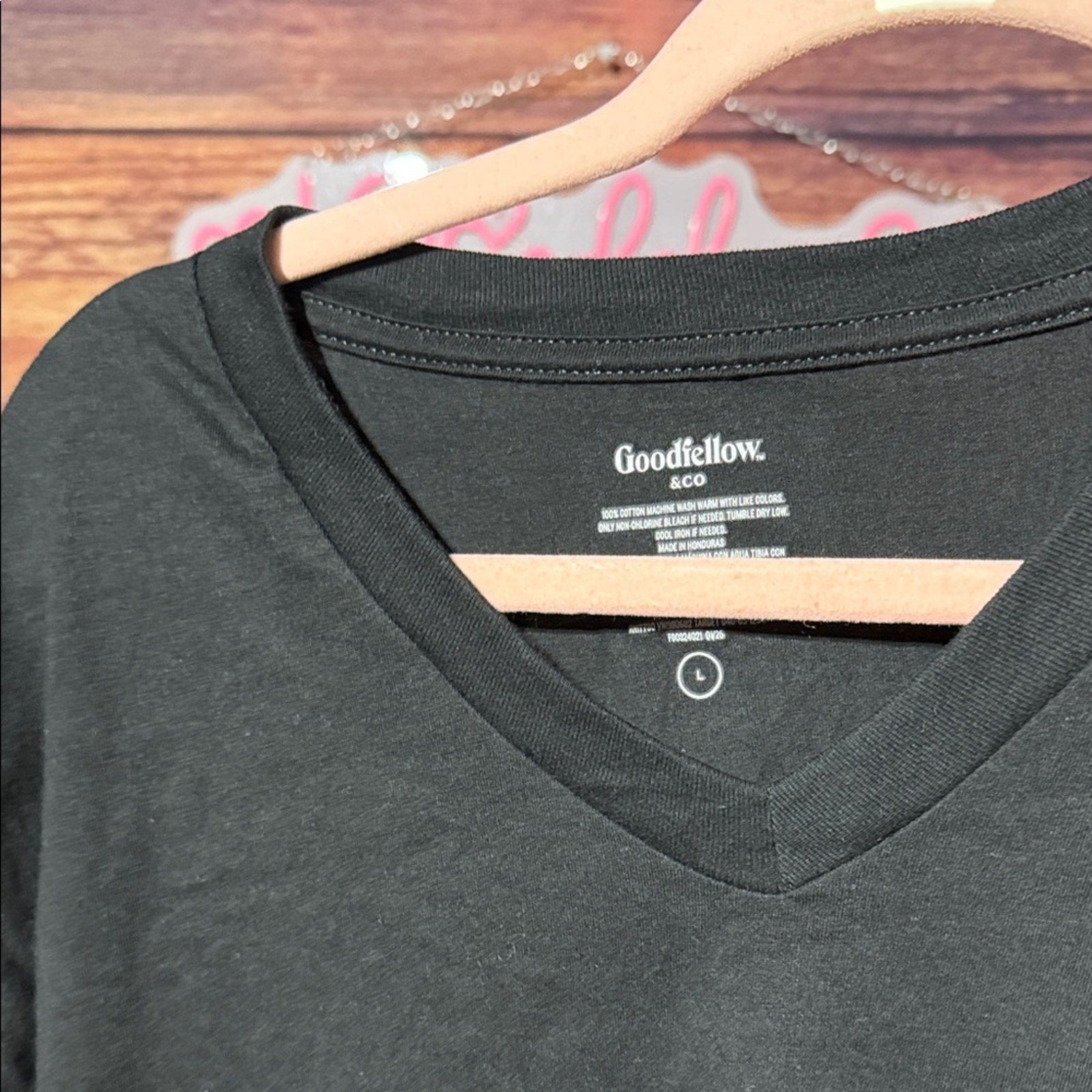 Goodfellow Men's Black V-Neck Tee Large NWOT
