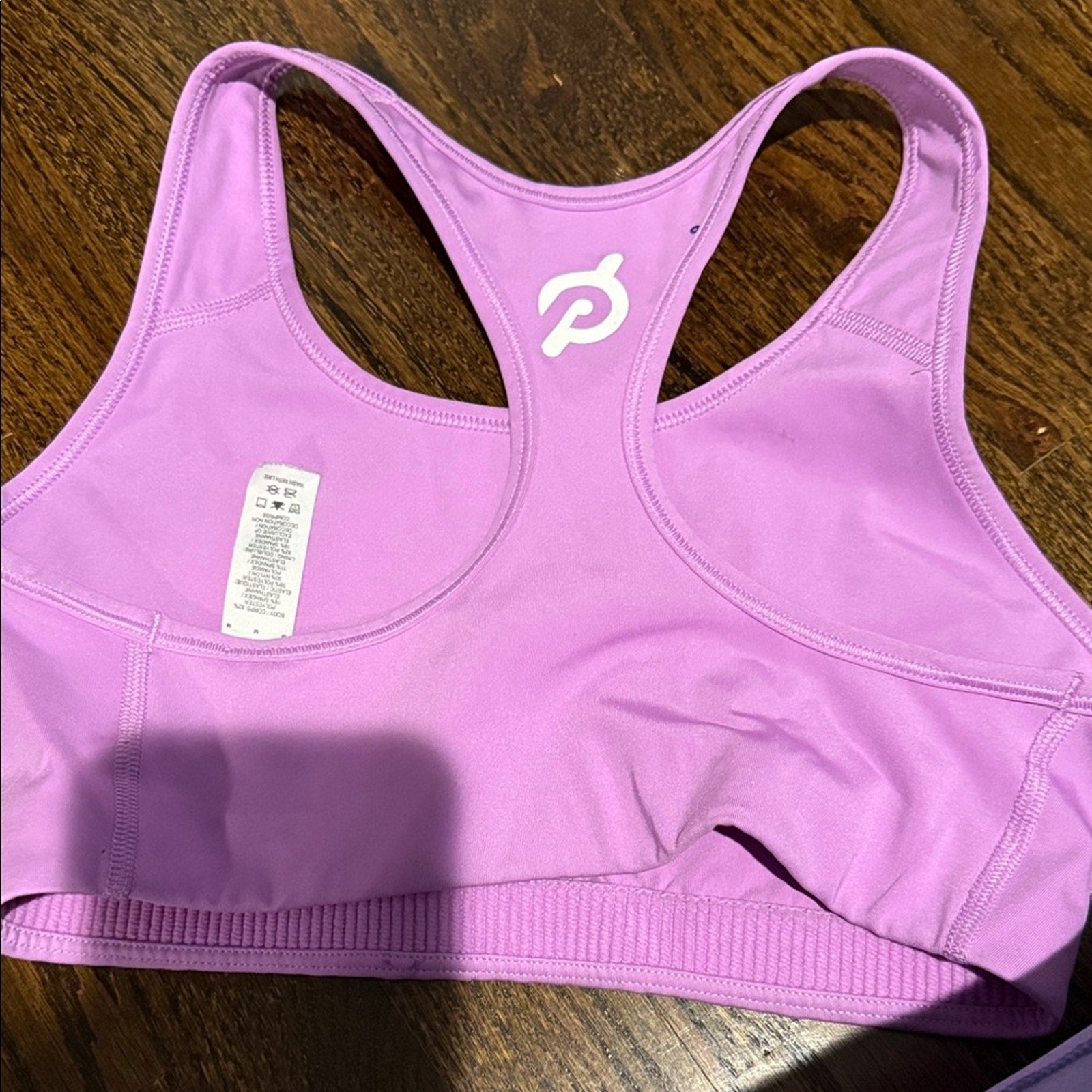Nike Peloton Women's Lavender Sports bra size Medium Preloved condition