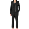 Members Mark Large Black Women's Pajama Set with White Trim NEW