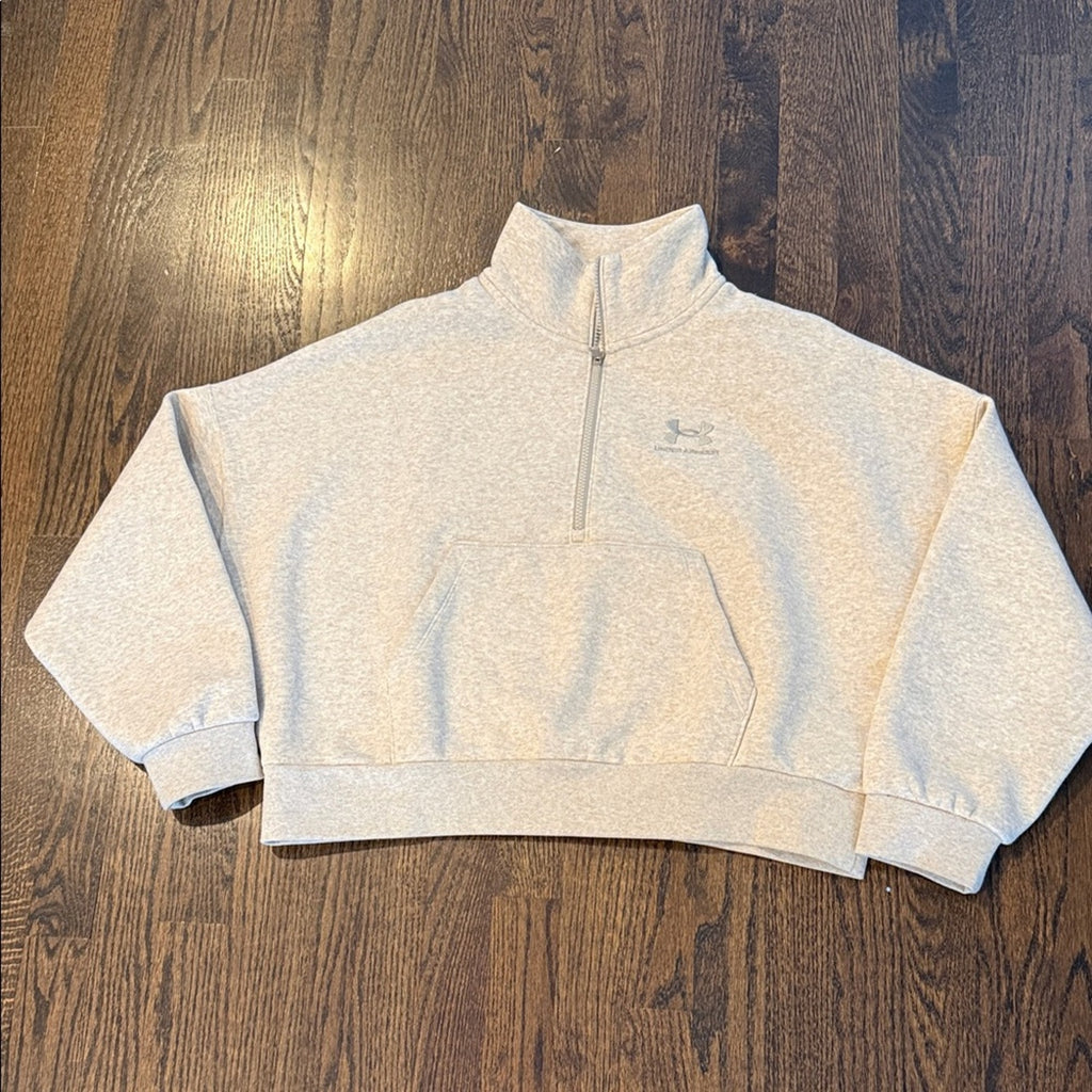 Under Armour Women's Beige Quarter-Zip Sweater woman’s NWOT