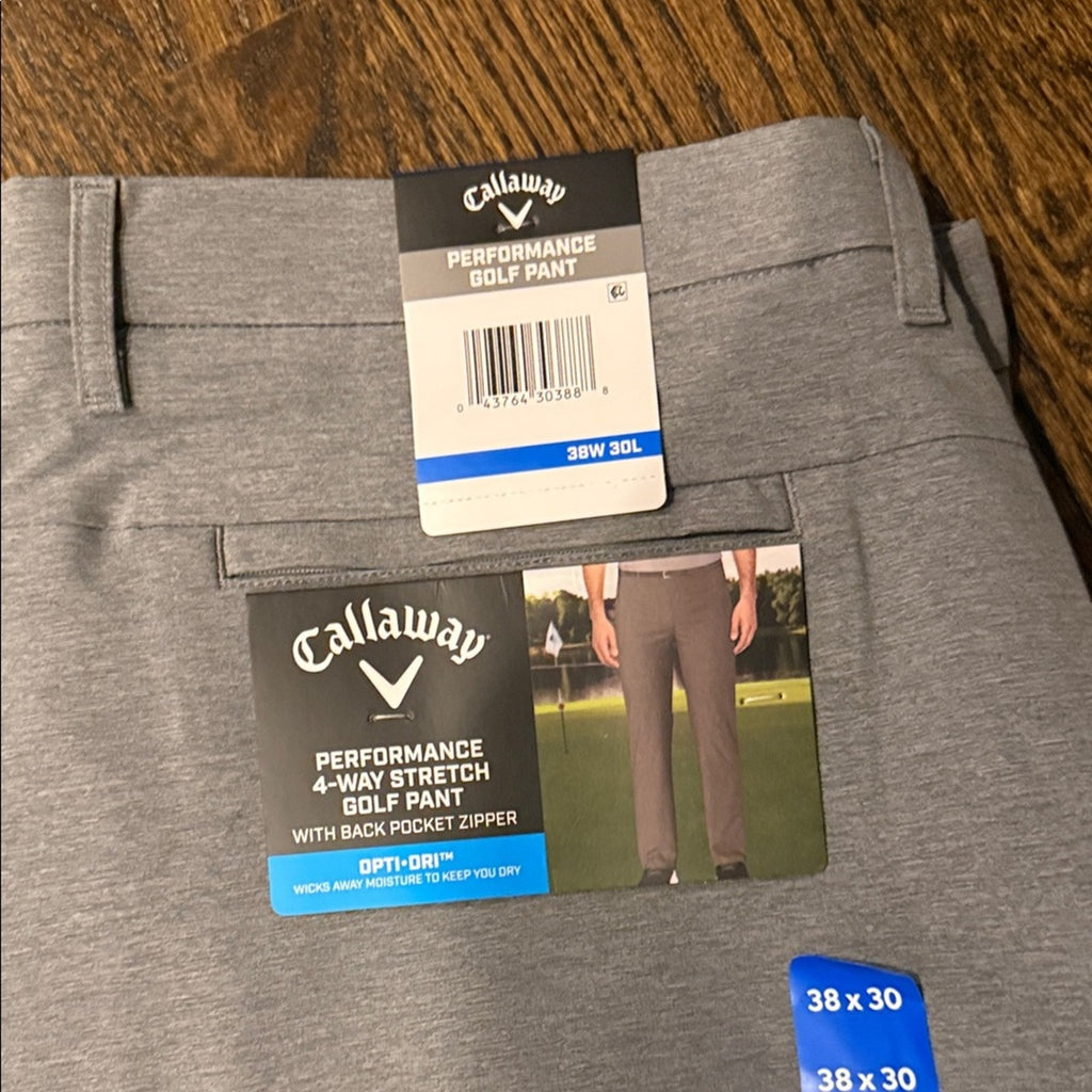 Callaway Men’s Classic Gray Dress Pants | 38x30 | New With Tags