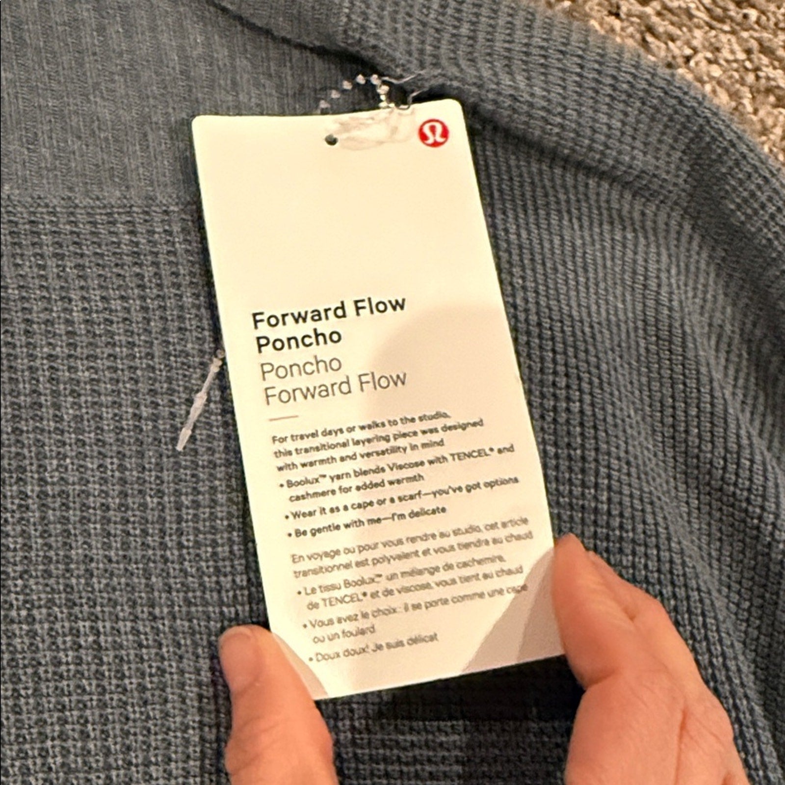 Lululemon flow poncho sweater Gray Sweater onesize NEW