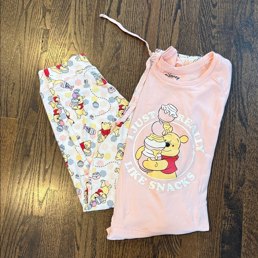 Disney woman’s Winnie the Pooh XL Pajama Set - Pink and Yellow