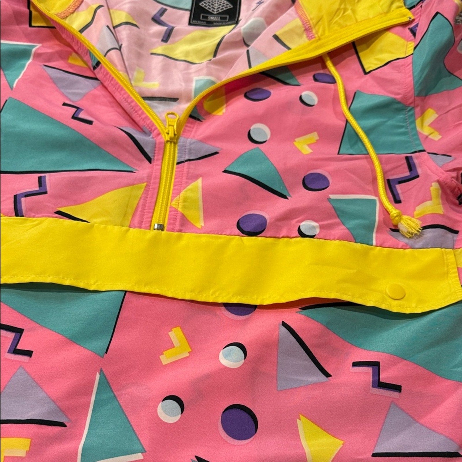 Colorful Geometric Windbreaker woman’s small oversized super massive