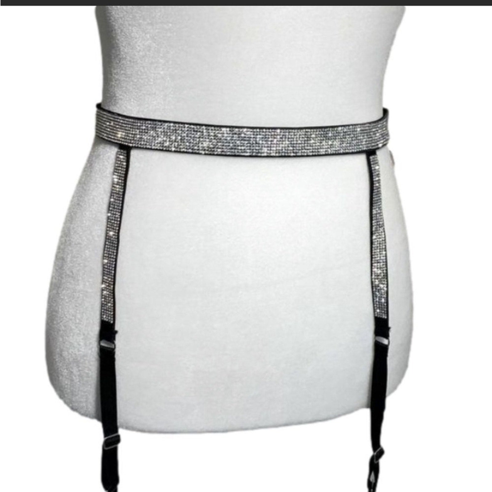 Victoria Secret New sexy little things angel Victoria secret sparkle M/L black harder belt NEW