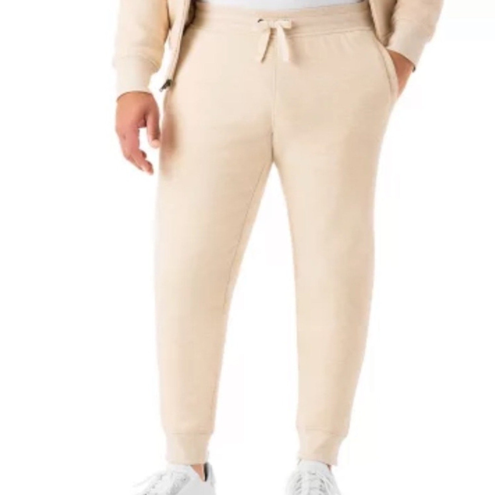 Member's Mark ladies Sherpa Lined Jogger Oatmeal Sz XXL New Cream Draw S…