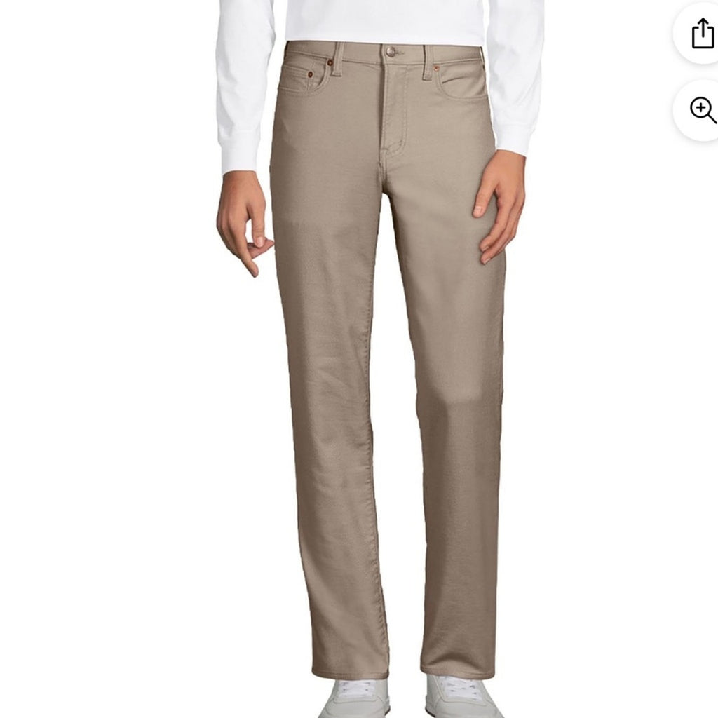 Lands' End Men's Tan Chinos 38X30 pants NEW