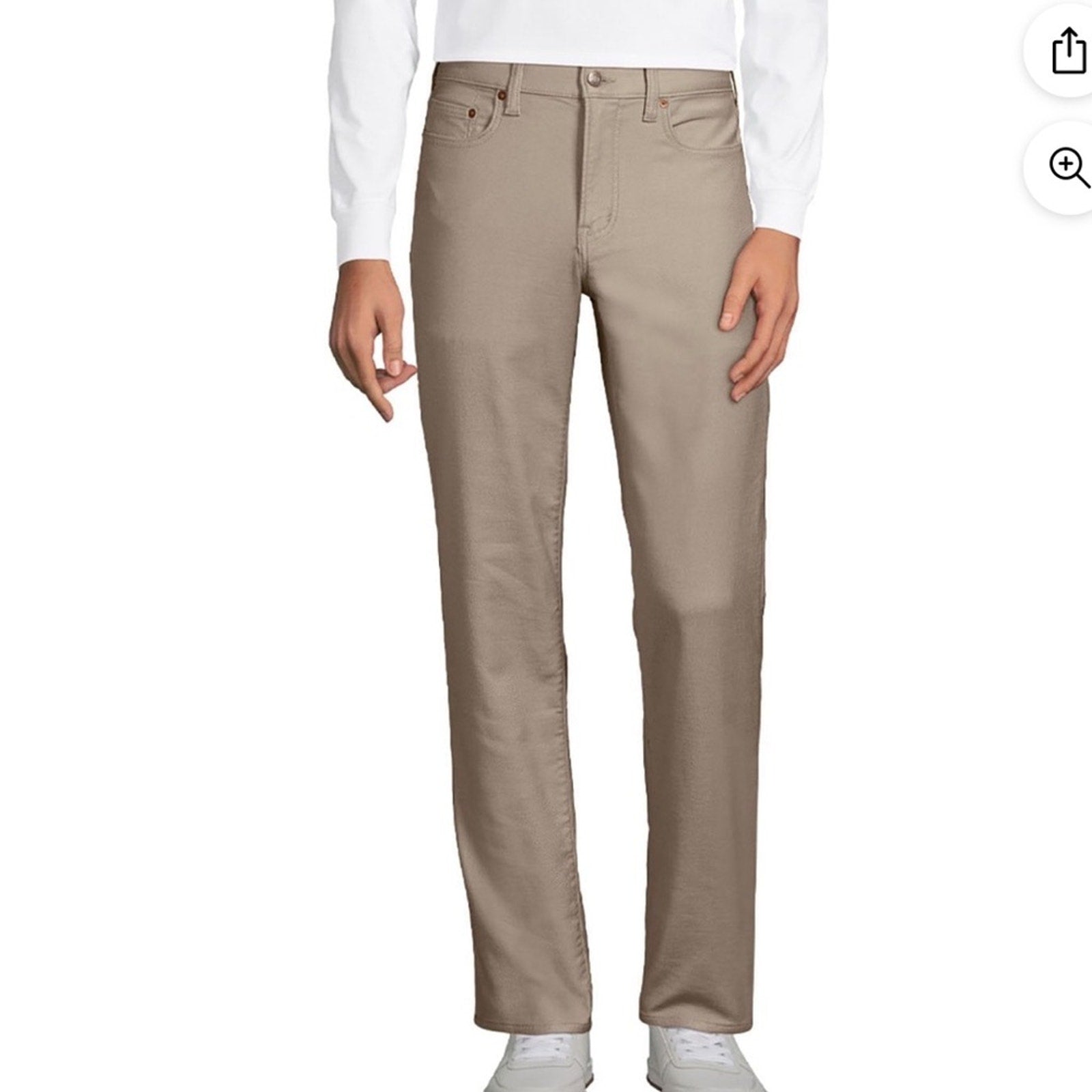 Lands' End Men's Tan Chinos 38X30 pants NEW