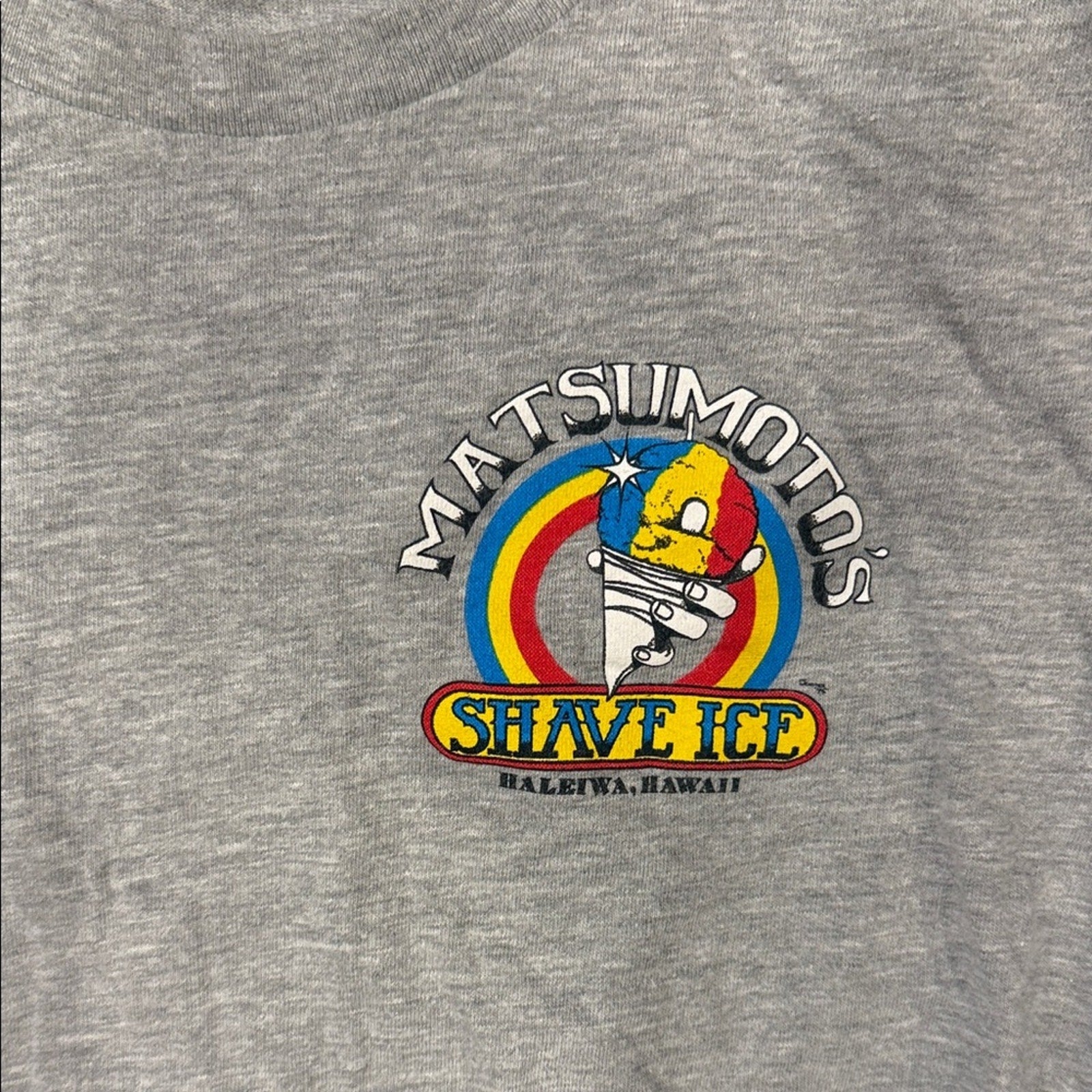 Gray woman’s medium shaved ice tee  T-Shirt fitted used