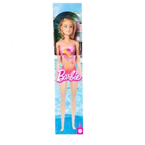 Barbie Doll in Pink and Blue Swimsuit toy NEW