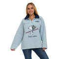 New woman’s medium popover Sherpa ' Light Blue Fleece Pullover