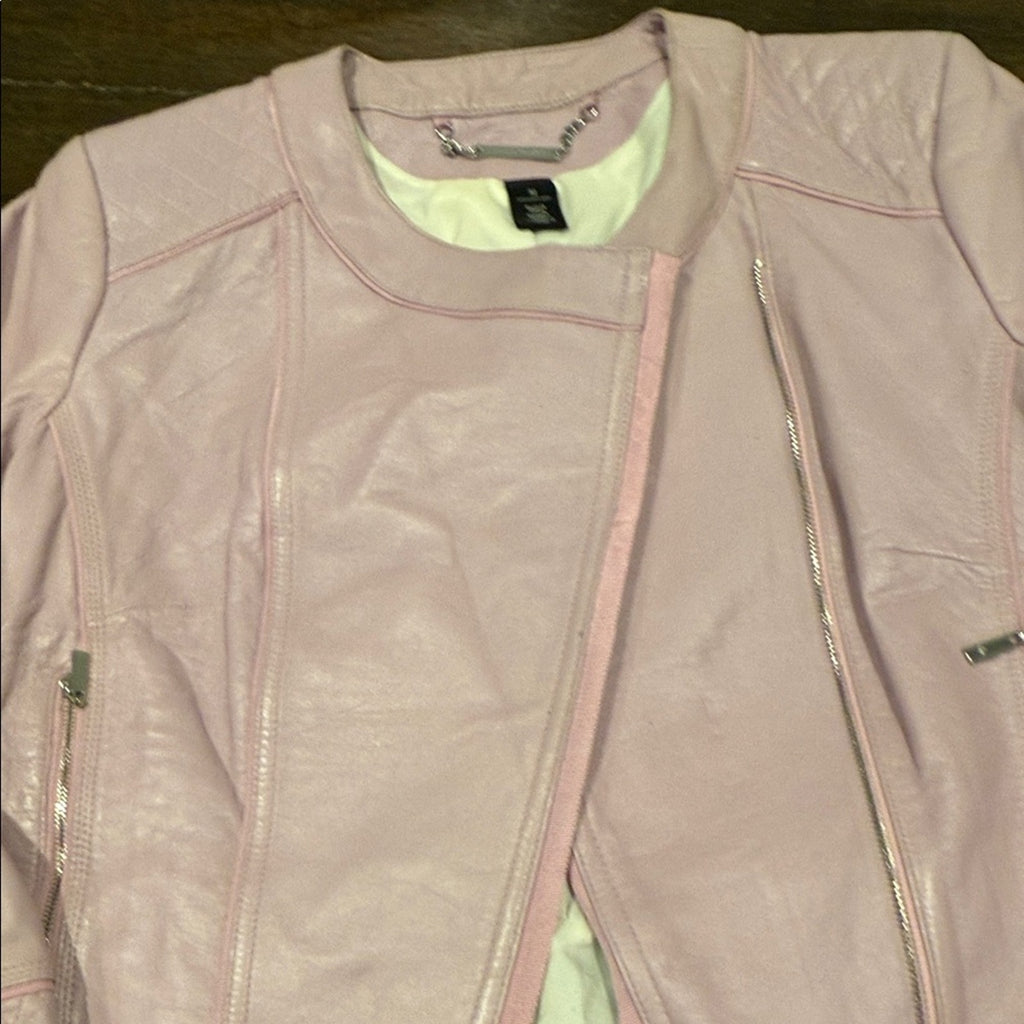 White House Black Market Faux Leather Jacket – Blush Pink – Women’s Medium used