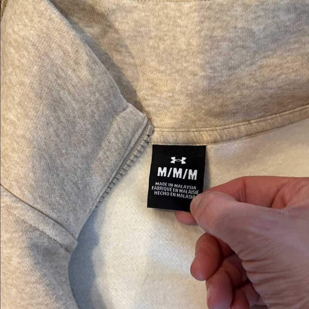 Under Armour Women's Beige Quarter-Zip Sweater woman’s NWOT