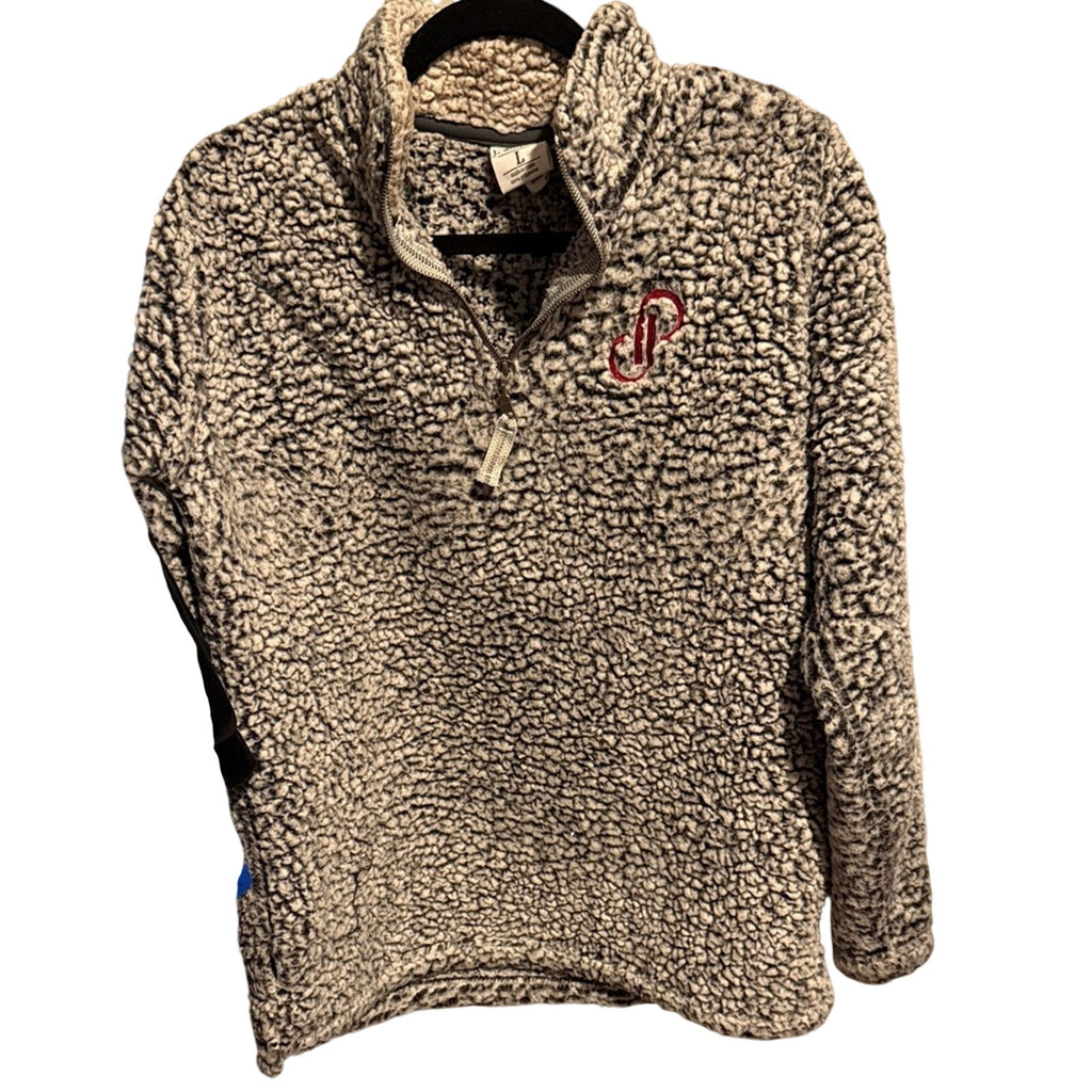 Gray Sherpa Pullover Sweater Poshmark logo large