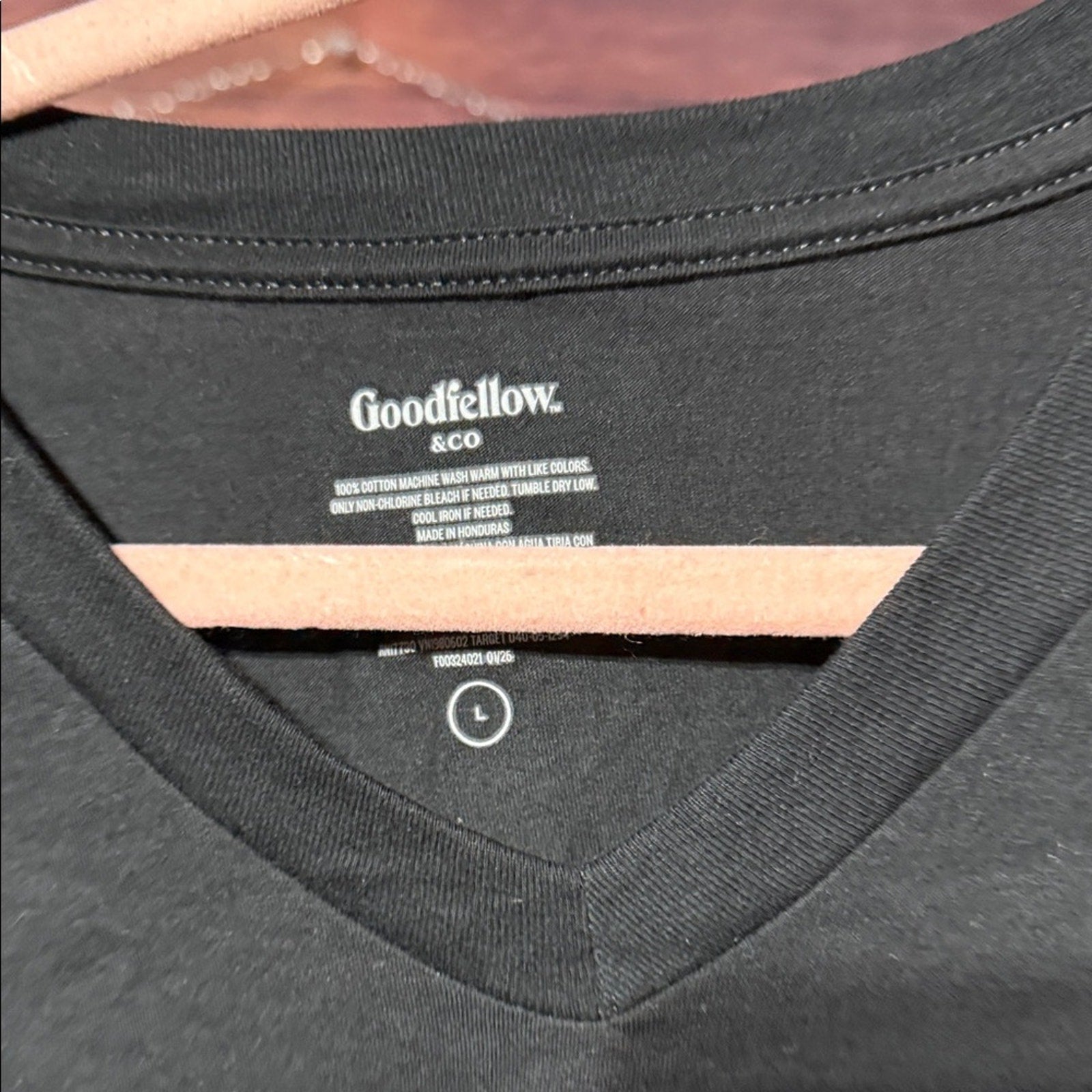 Goodfellow Men's Black V-Neck Tee Large NWOT