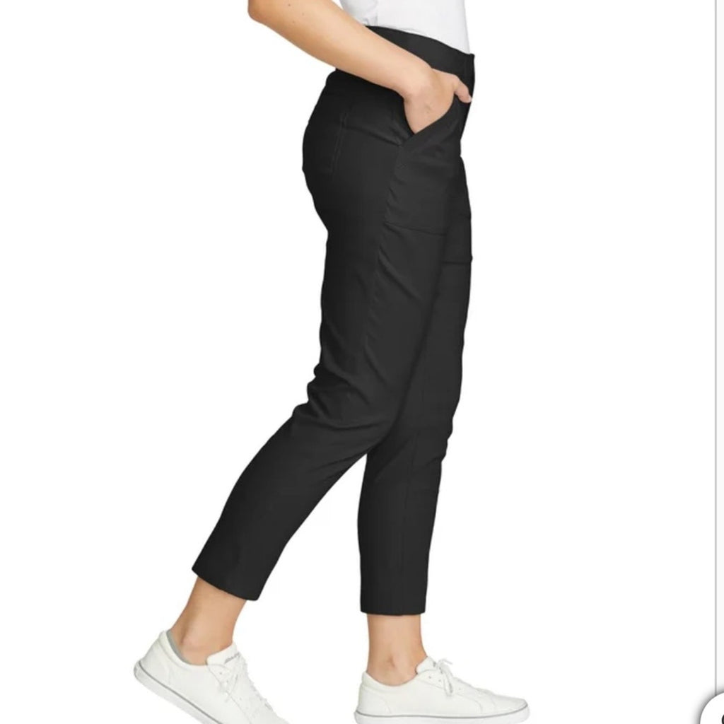 Eddie Bauer ladies black 10 capri hiking slacks NEW
