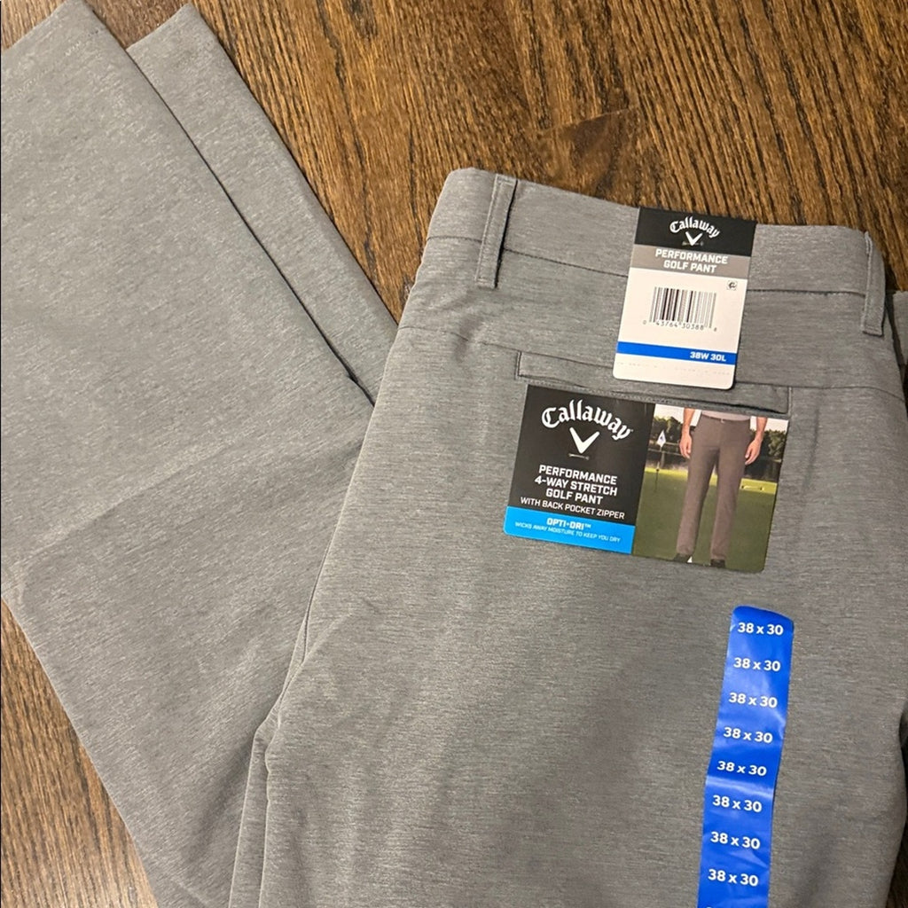 Callaway Men’s Classic Gray Dress Pants | 38x30 | New With Tags