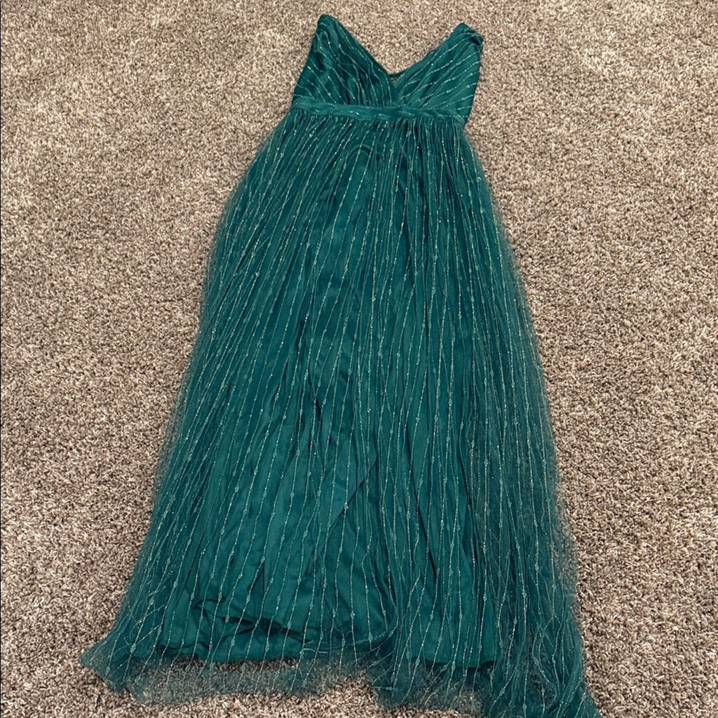 New woman’s small dress Elegant Teal long NEW
