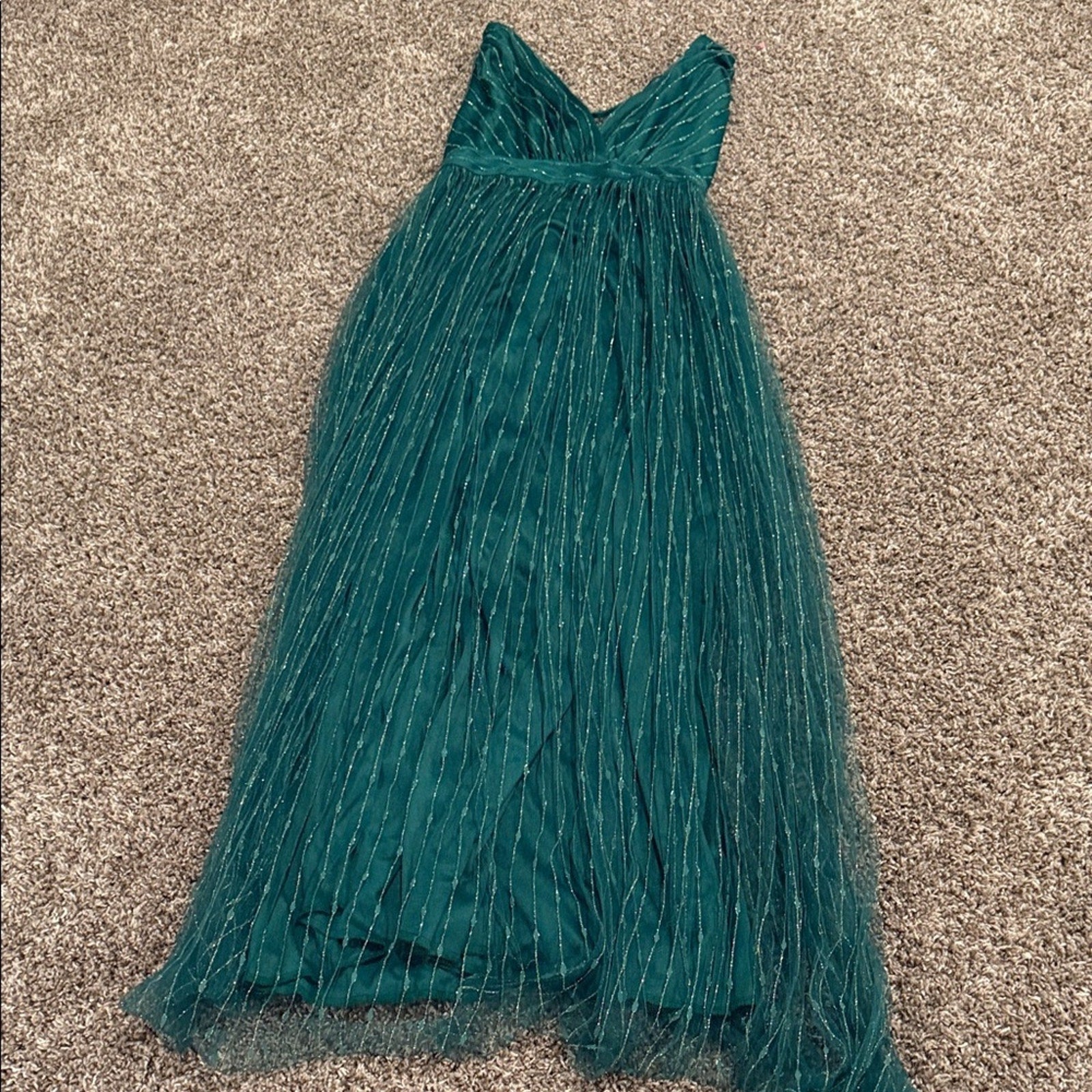 New woman’s small dress Elegant Teal long NEW