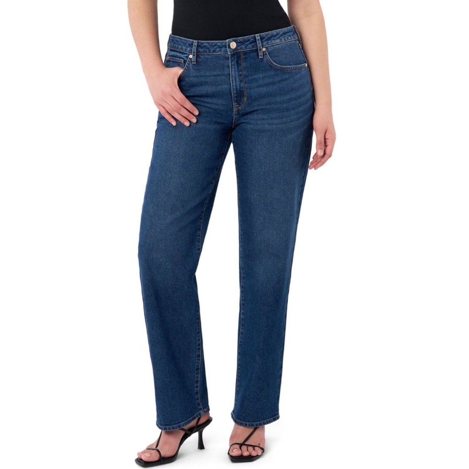 Seven7 woman’s Straight Jeans - Classic Blue loose straight size 10 NWT
