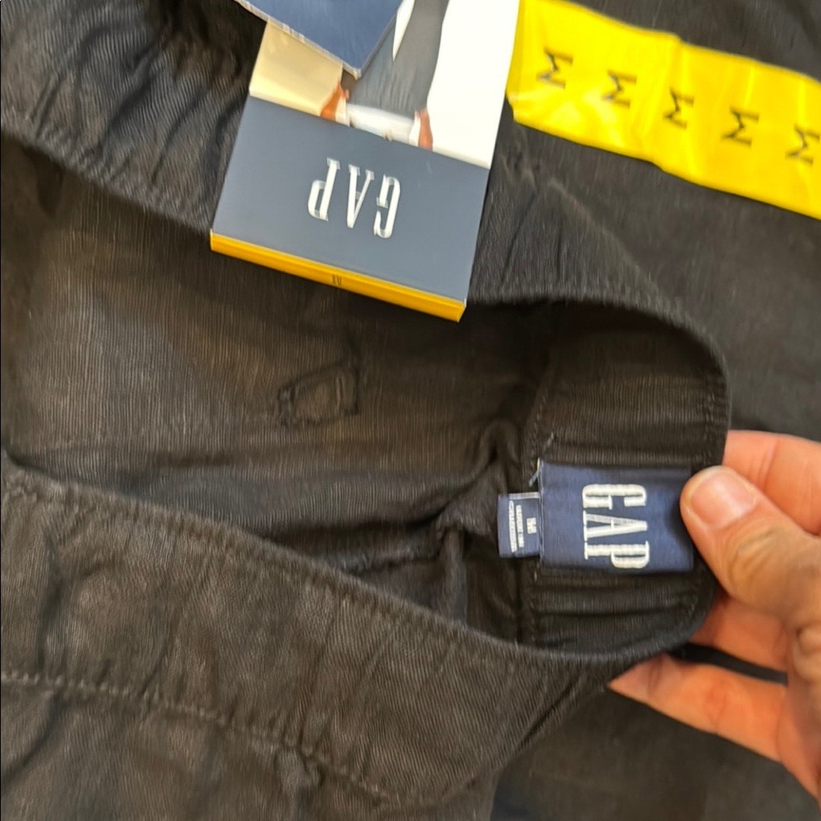 GAP Midnight Black Relaxed Pants xl linen woman's new
