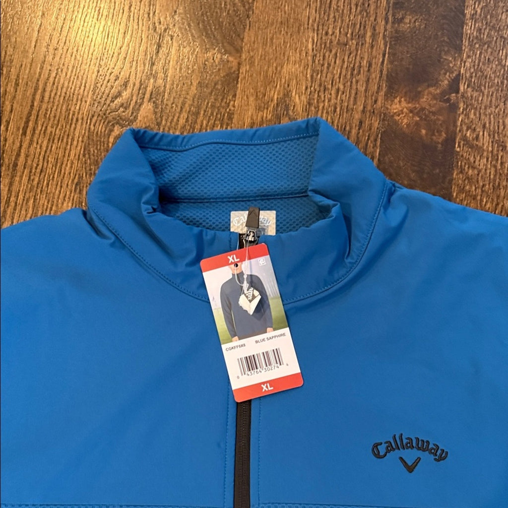 Callaway Vibrant Blue Long Sleeve Pullover Mens XL NEW