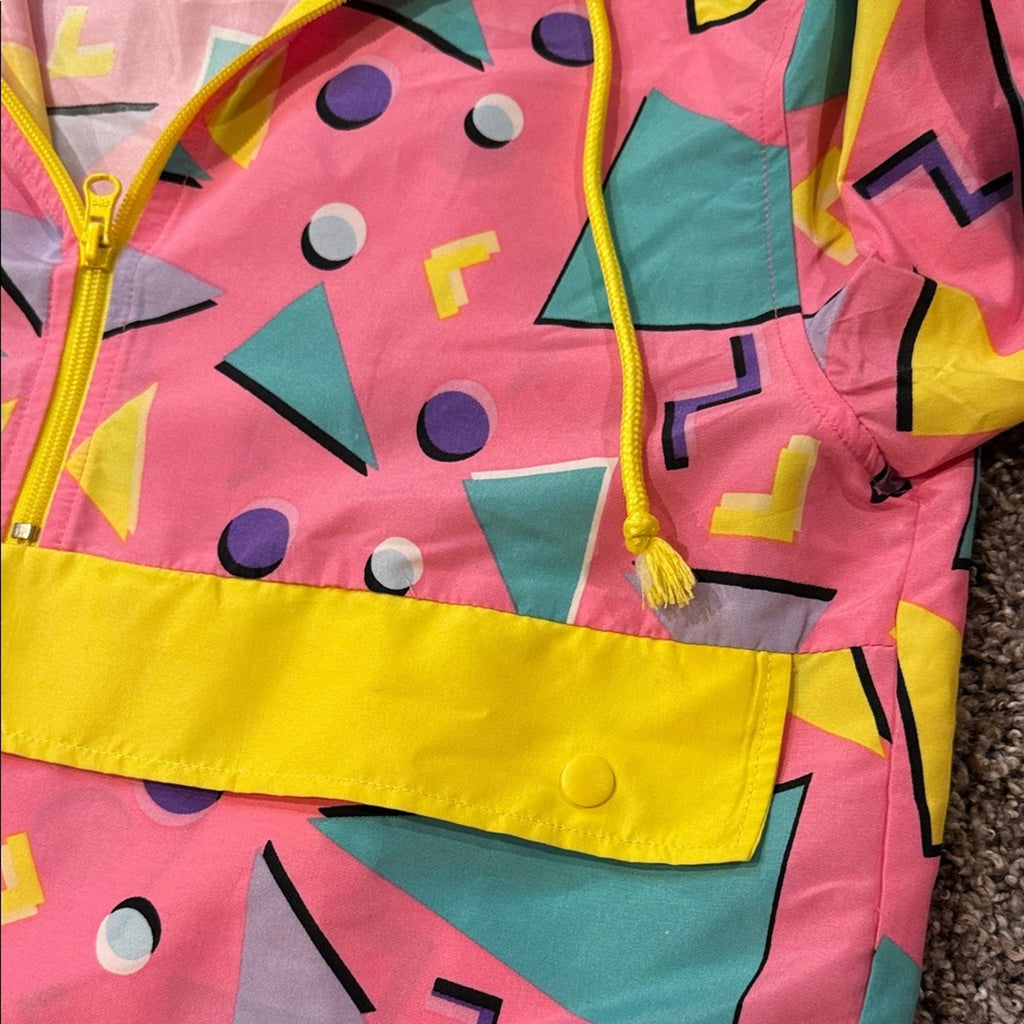 Colorful Geometric Windbreaker woman’s small oversized super massive