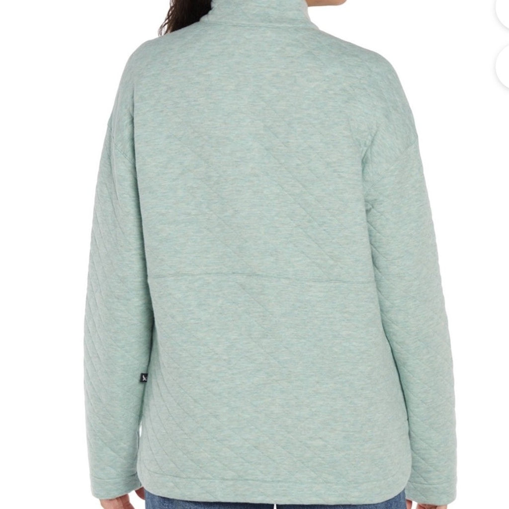 Eddie Bauer Quilted Pullover Woman's large in Soft Green NEW