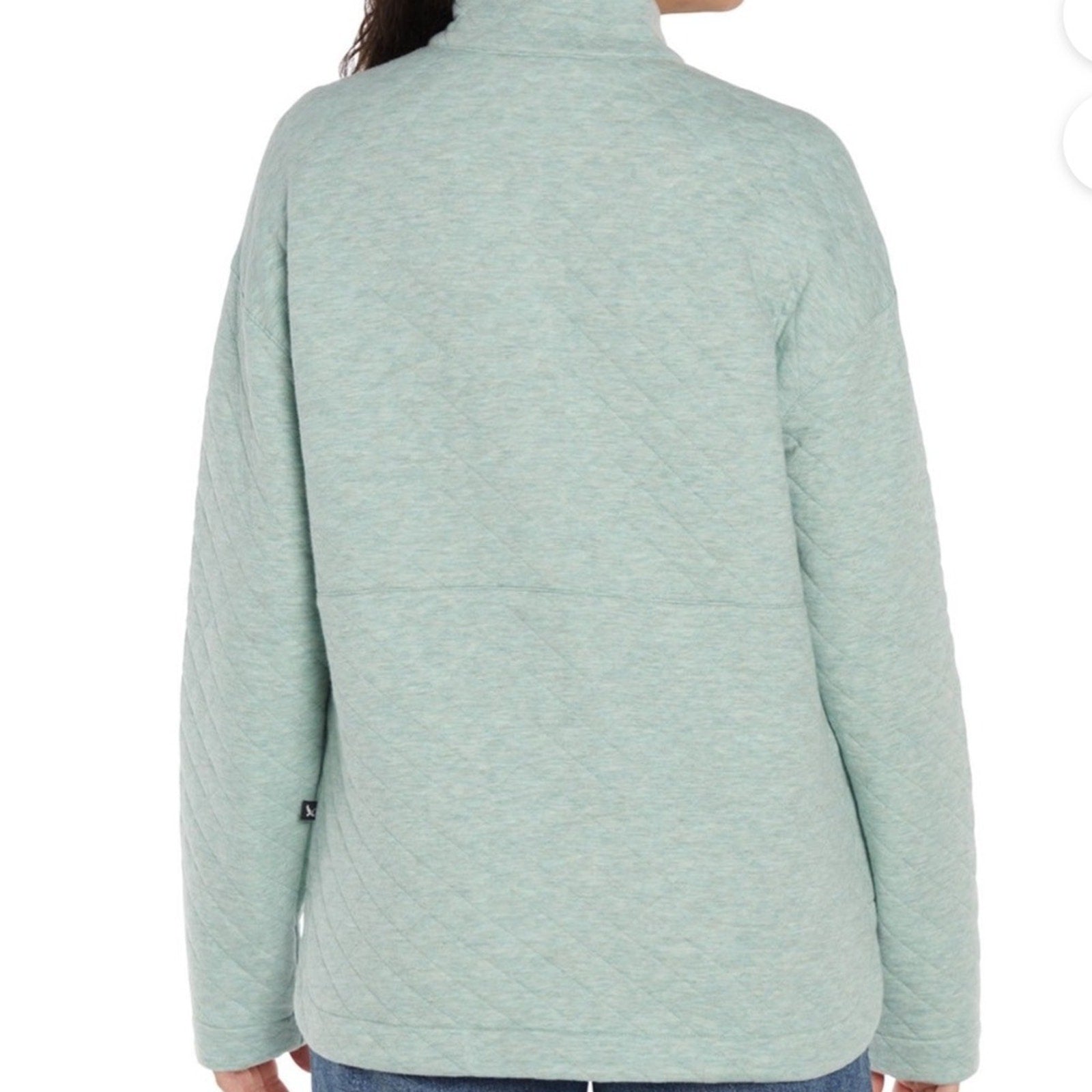 Eddie Bauer Quilted Pullover Woman's large in Soft Green NEW