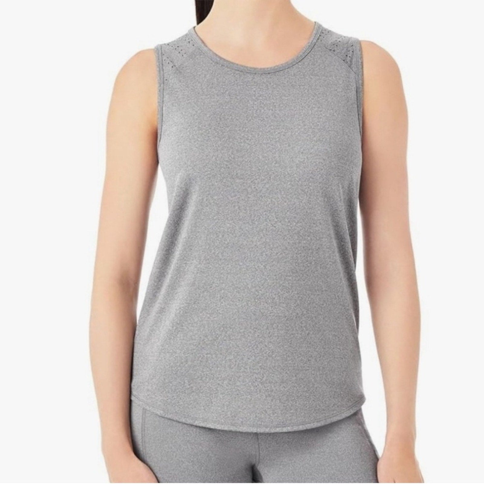 New ladies medium workout tank members mark  Heather Gray Athletic Tank