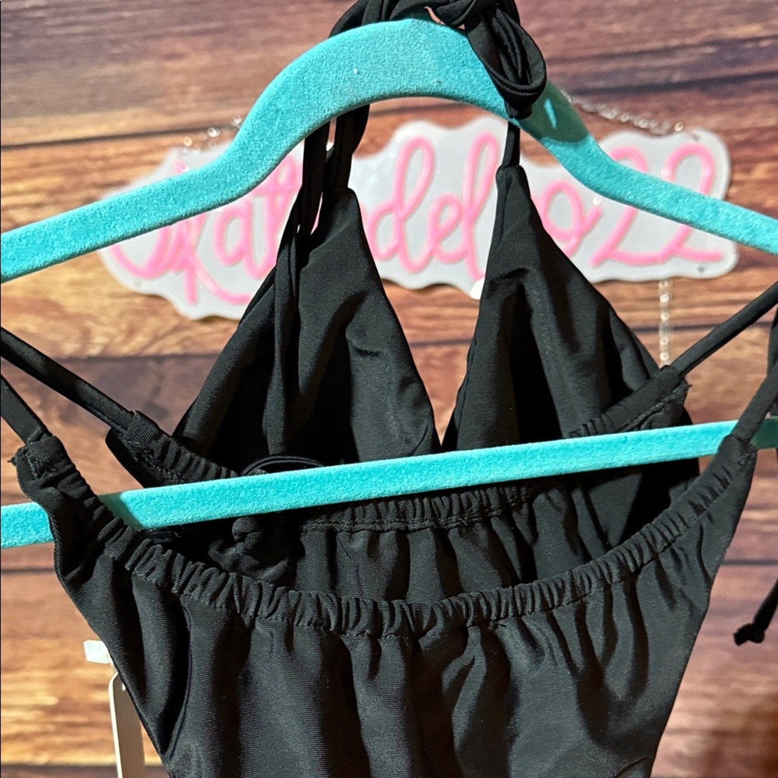 Holipick xl swim  Women's Elegant Black Bikini runs small