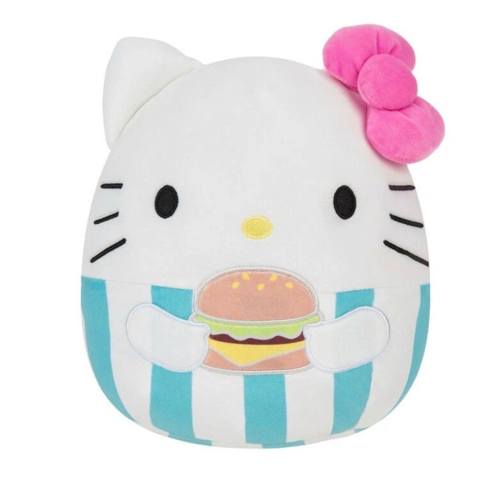 Squishmellow Hello Kitty Plush with Pink Bow cheeseburger NEW