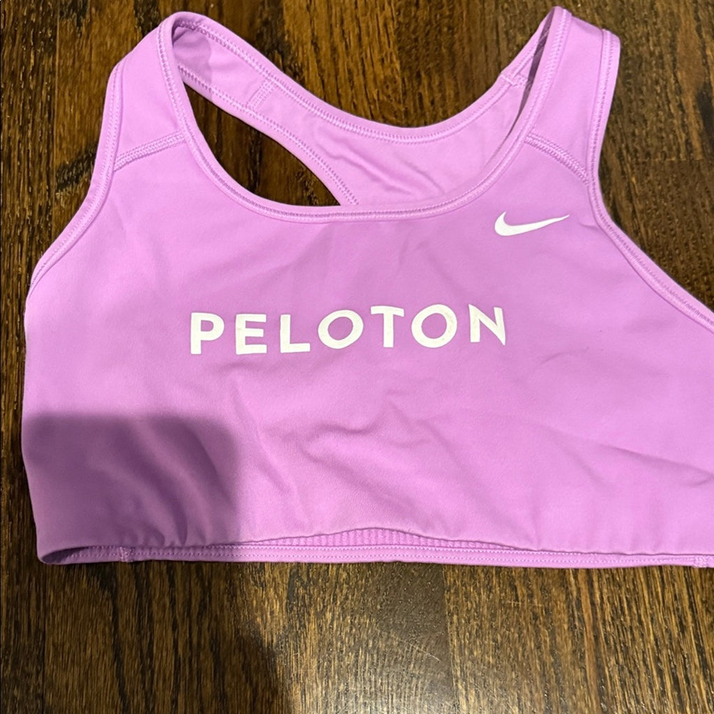Nike Peloton Women's Lavender Sports bra size Medium Preloved condition