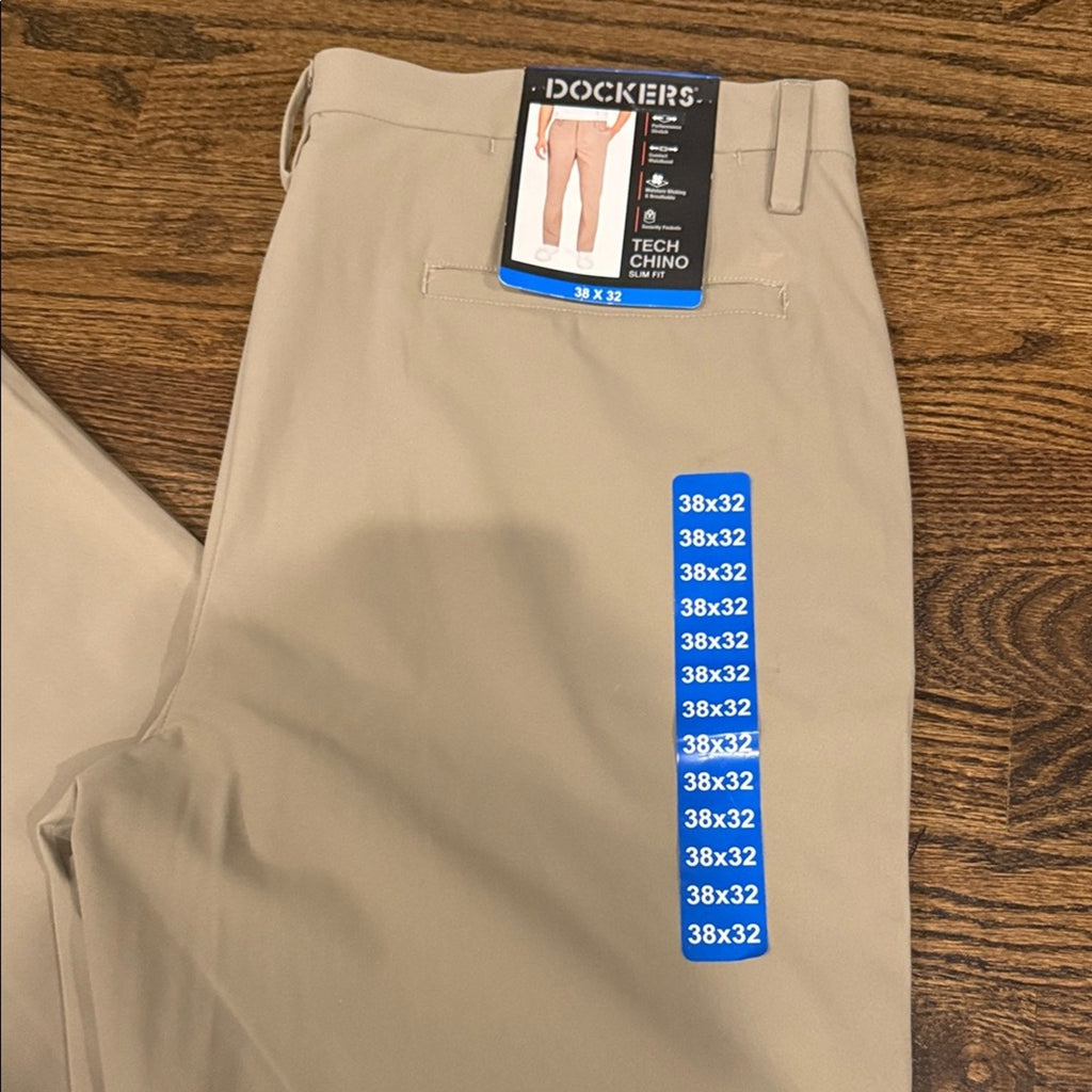 Dockers Men's Khaki Pants 38x32 khaki tech chinos