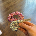 Aerie Metallic Scrunchie Set - Pink and Silver