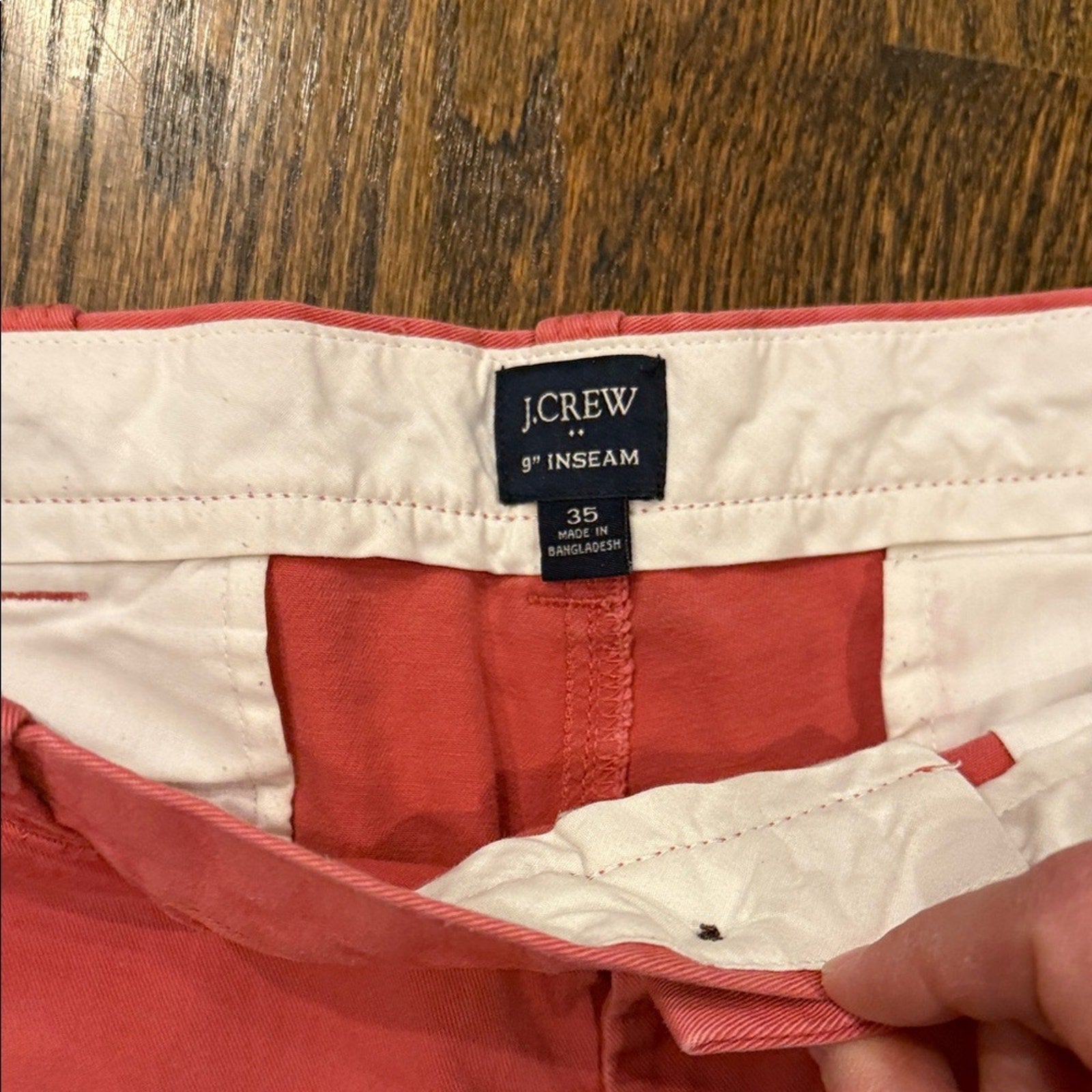 J.Crew 9 inch inseam Men's Coral Shorts used size 35