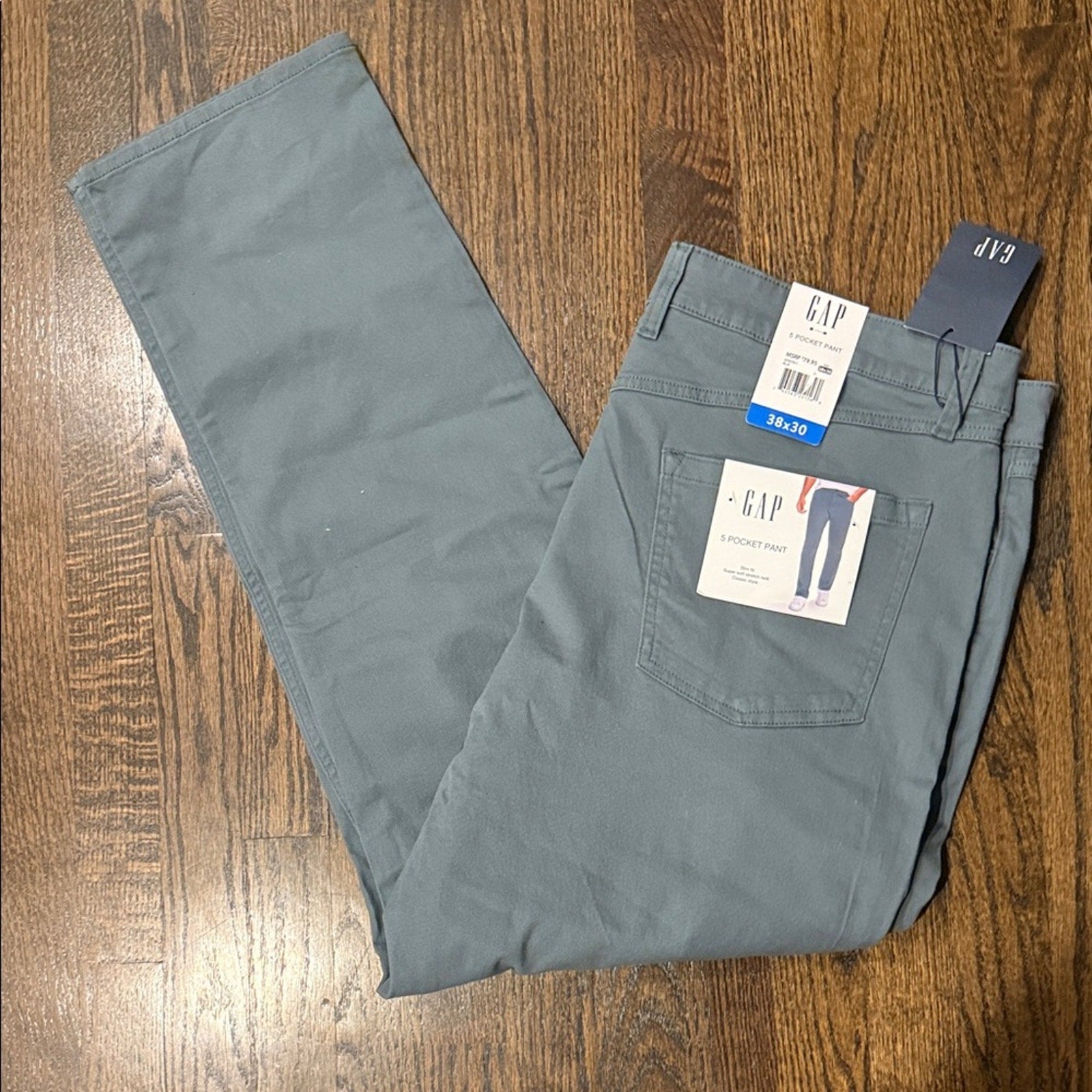 GAP Slate blue 5 Pocket Pants men’s pants slim fit 38x30