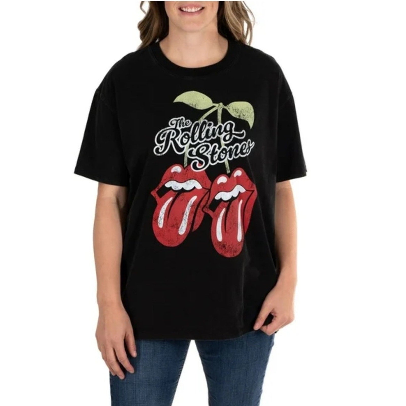 The Rolling Stones Black and Red Short Sleeve Tee Small NEW