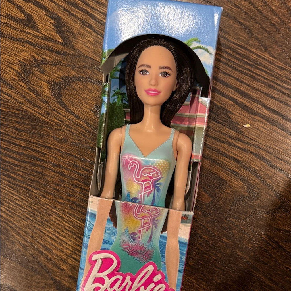 Barbie in Pastel Swimsuit with Pink Accents