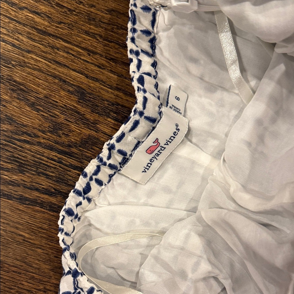 Vineyard Vines Woman’s size 6 maxi dress vintage  blue & white USED