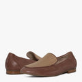 NYDJ Brown & Tan Leather Loafers Women’s Size 10 Slip-On Shoes NWT